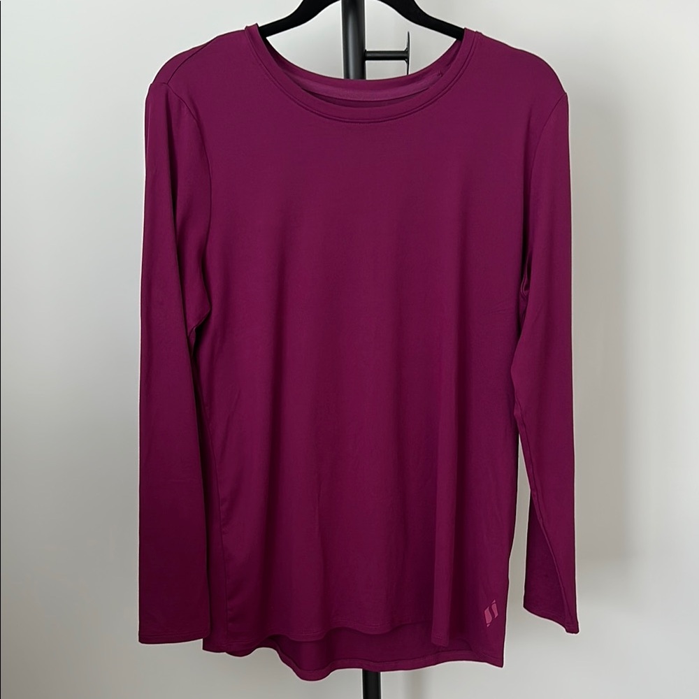 Skechers Purple Fitted Long Sleeve Tee